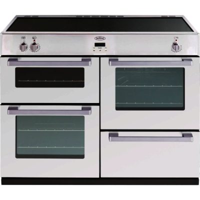 Belling DB4110EI Electric Range Cooker with Induction Hob in White